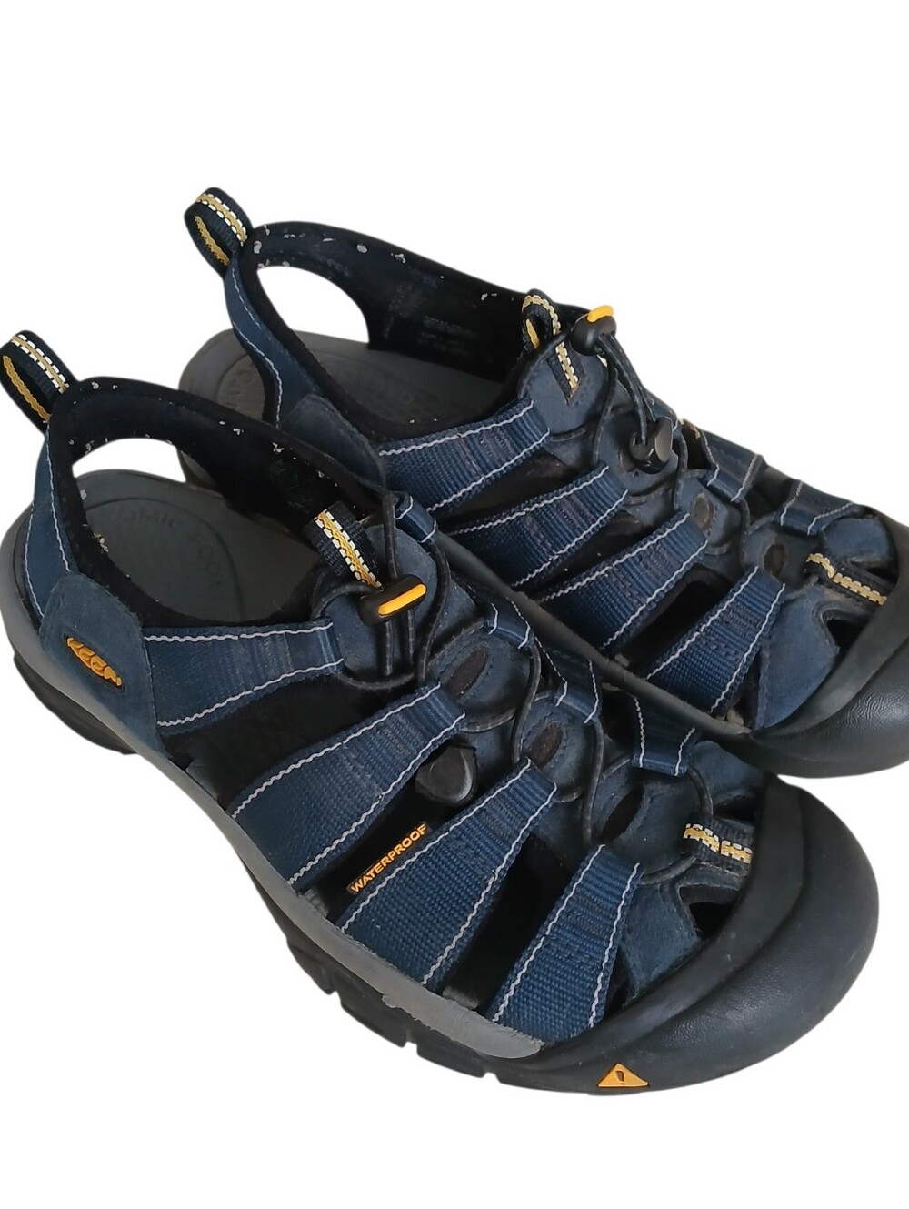 KEEN Newport H2 Hiking Water Sandals Men's 9 Blue Waterproof Bungee Rugged